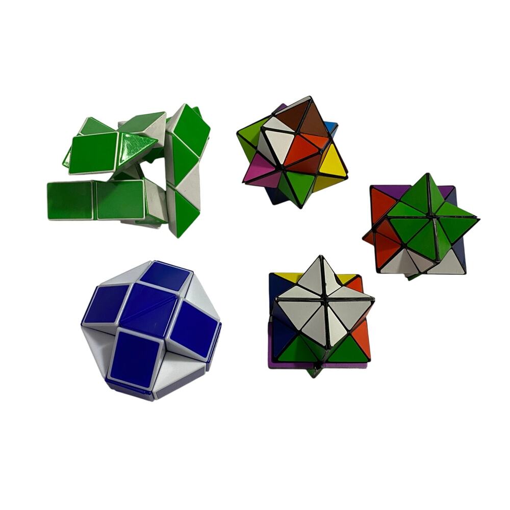 Mixed Lot Of 5 Rubik's Cubes Other Puzzles Cubes Games Toys